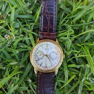 Rare Citizen month day second hand leather strap